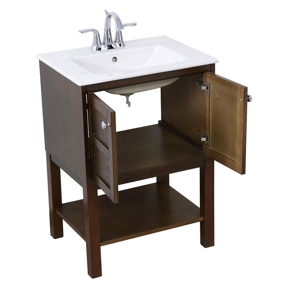 Elegant Bathroom Vanity - Antique Coffee, L 24" (VF2524AC)