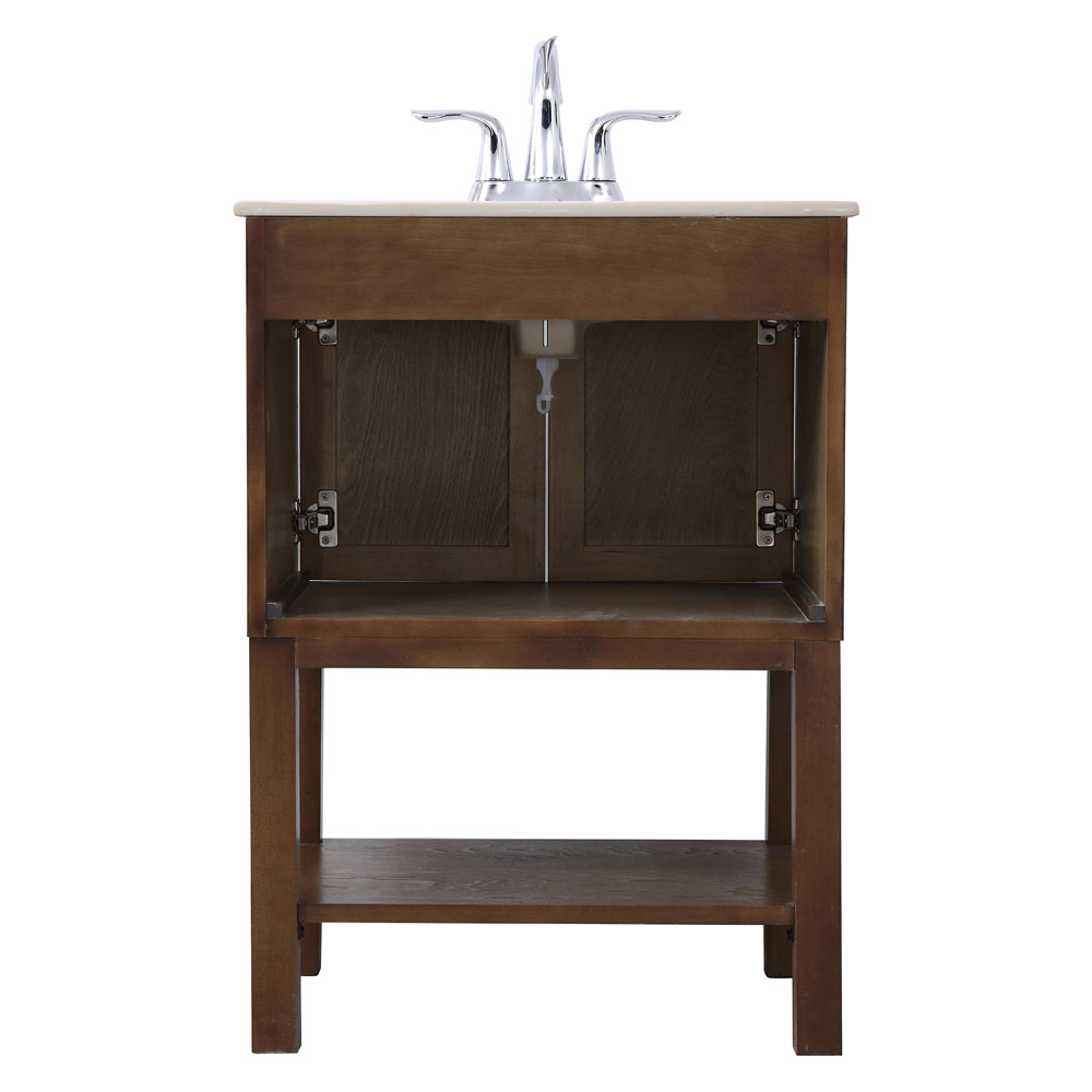 Elegant Bathroom Vanity - Antique Coffee, L 24" (VF2524AC)