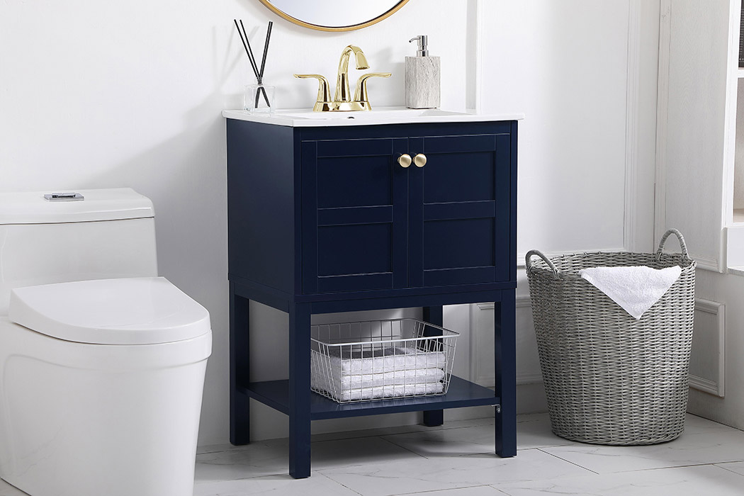 Elegant Bathroom Vanity - Blue, L 24" (VF2524BL)