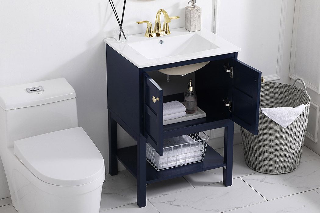 Elegant Bathroom Vanity - Blue, L 24" (VF2524BL)