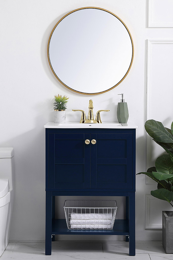 Elegant Bathroom Vanity - Blue, L 24" (VF2524BL)