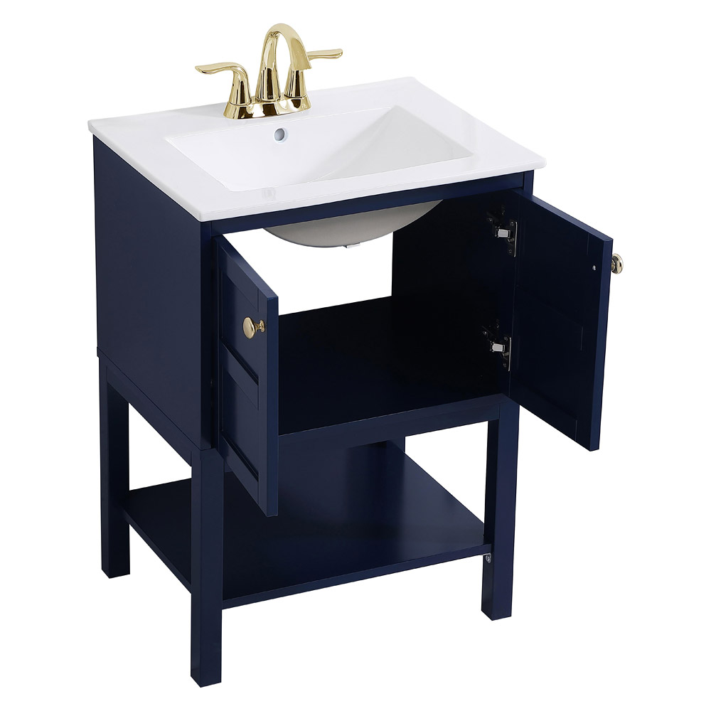 Elegant Bathroom Vanity - Blue, L 24" (VF2524BL)