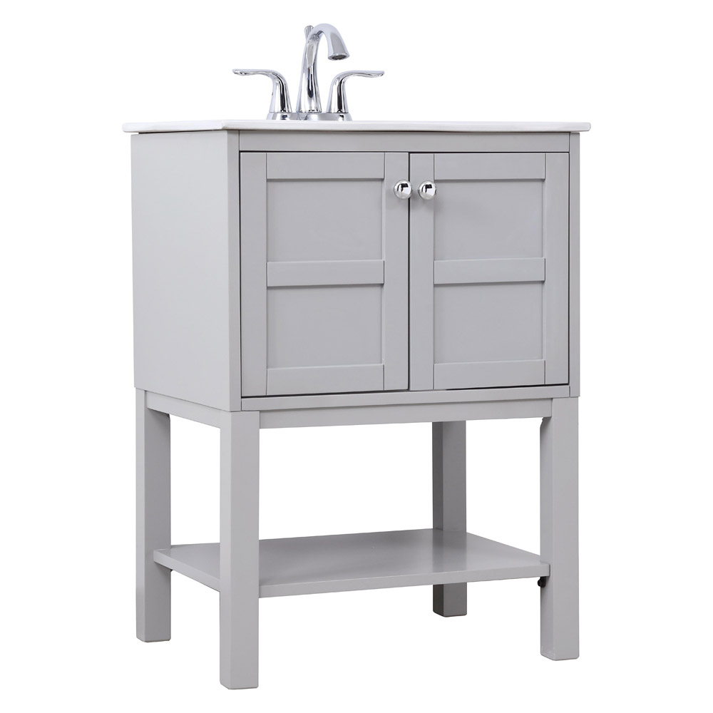 Elegant Bathroom Vanity - Gray, L 24" (VF2524GR)