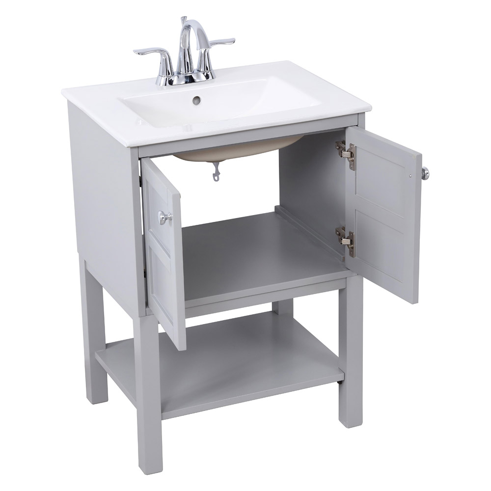 Elegant Bathroom Vanity - Gray, L 24" (VF2524GR)