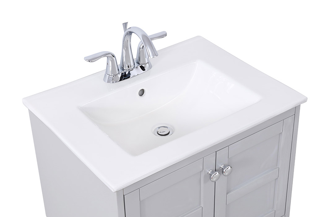 Elegant Bathroom Vanity - Gray, L 24" (VF2524GR)