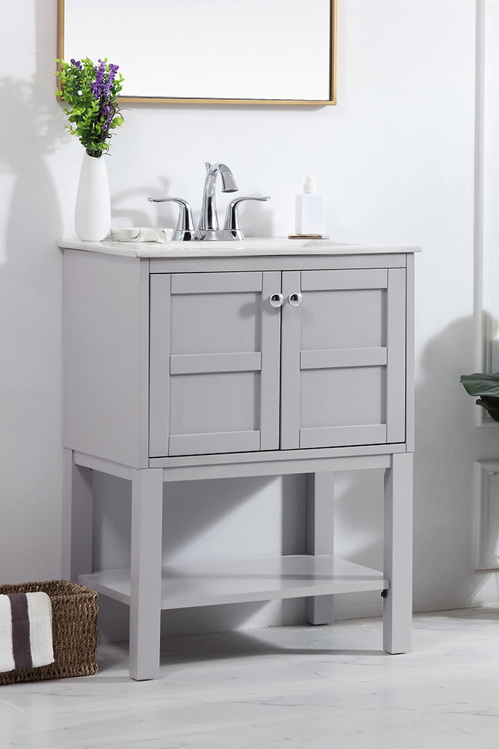 Elegant Bathroom Vanity - Gray, L 24" (VF2524GR)