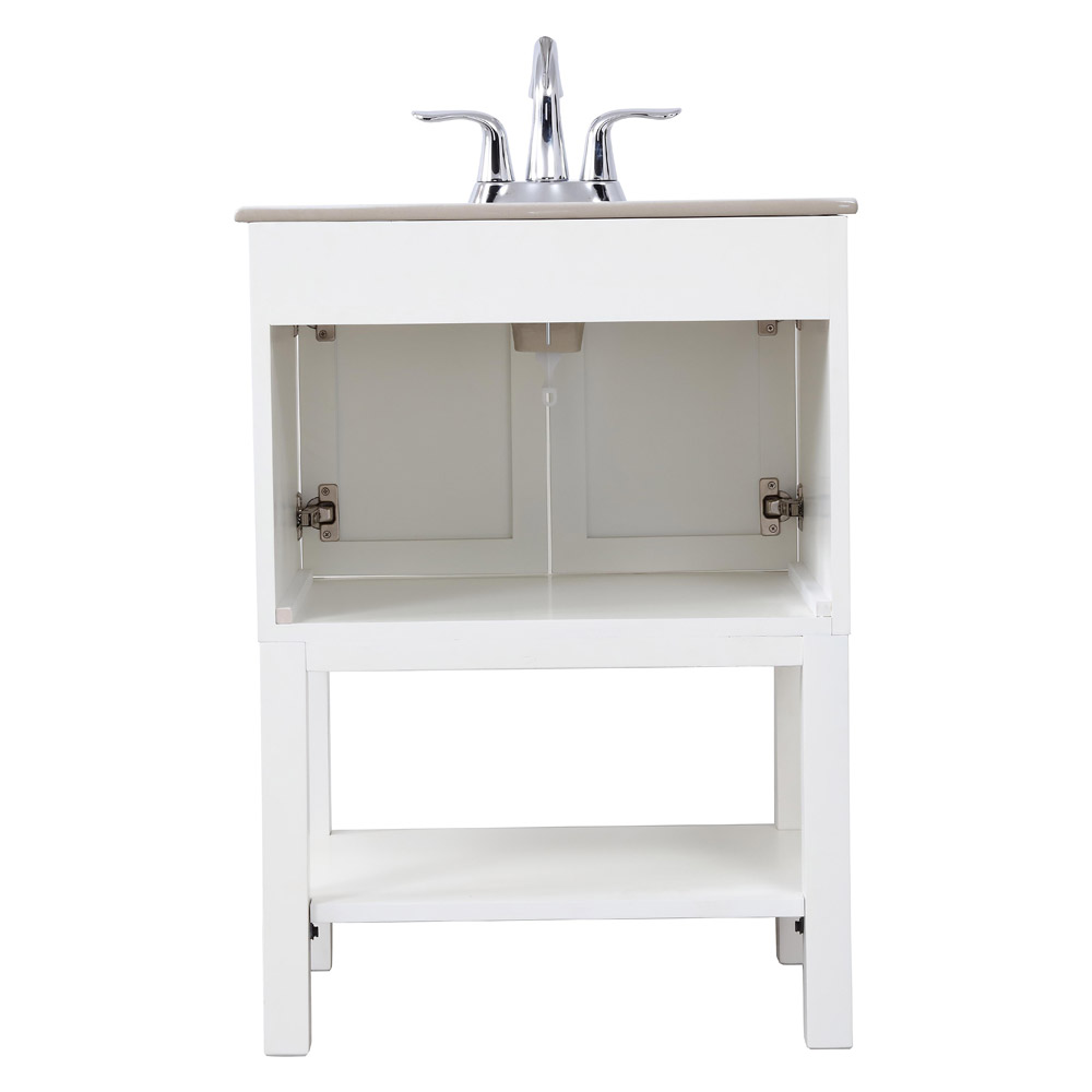 Elegant Bathroom Vanity - White, L 24" (VF2524WH)