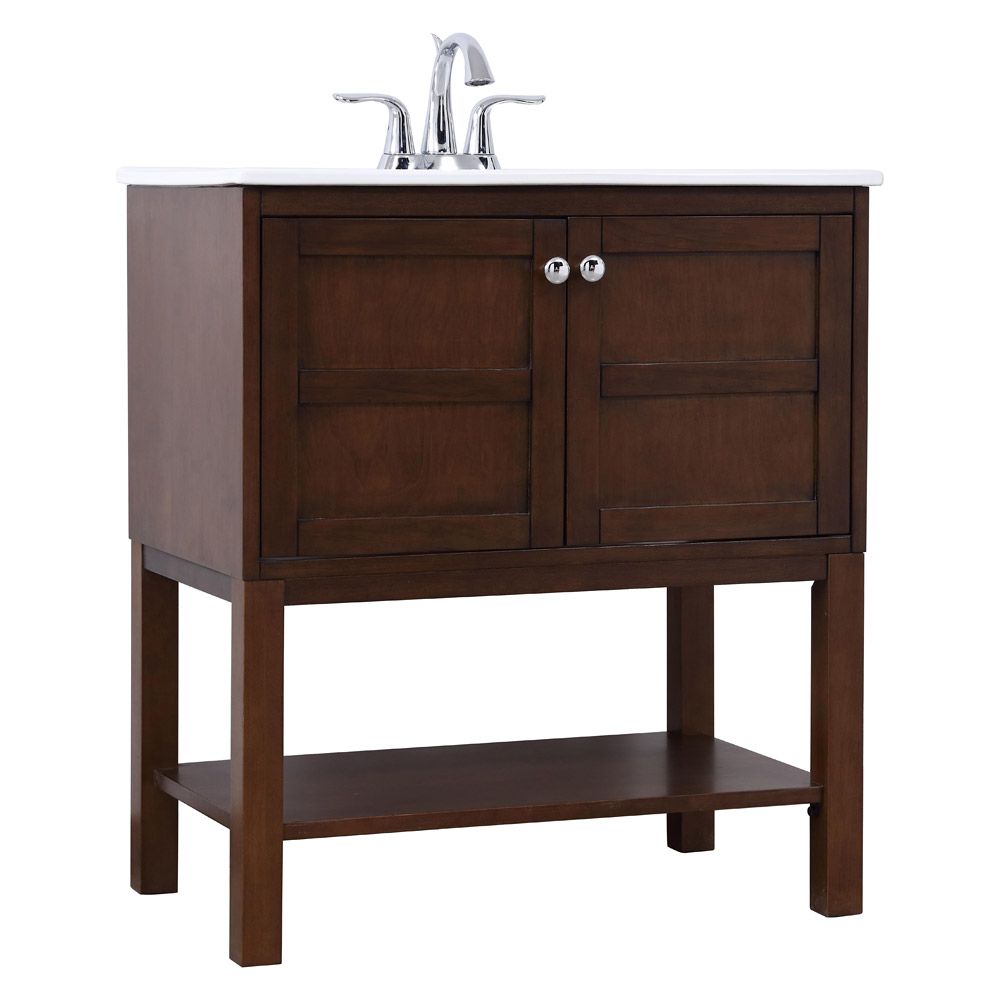 Elegant Bathroom Vanity - Antique Coffee, L 30" (VF2530AC)