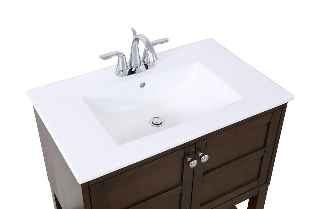 Elegant Bathroom Vanity - Antique Coffee, L 30" (VF2530AC)