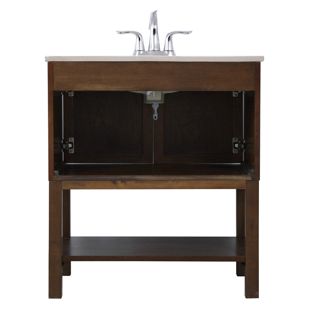 Elegant Bathroom Vanity - Antique Coffee, L 30" (VF2530AC)