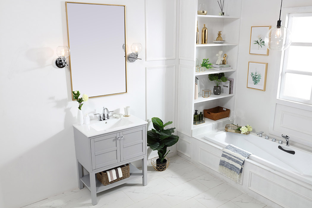 Elegant Bathroom Vanity - Gray, L 30" (VF2530GR)