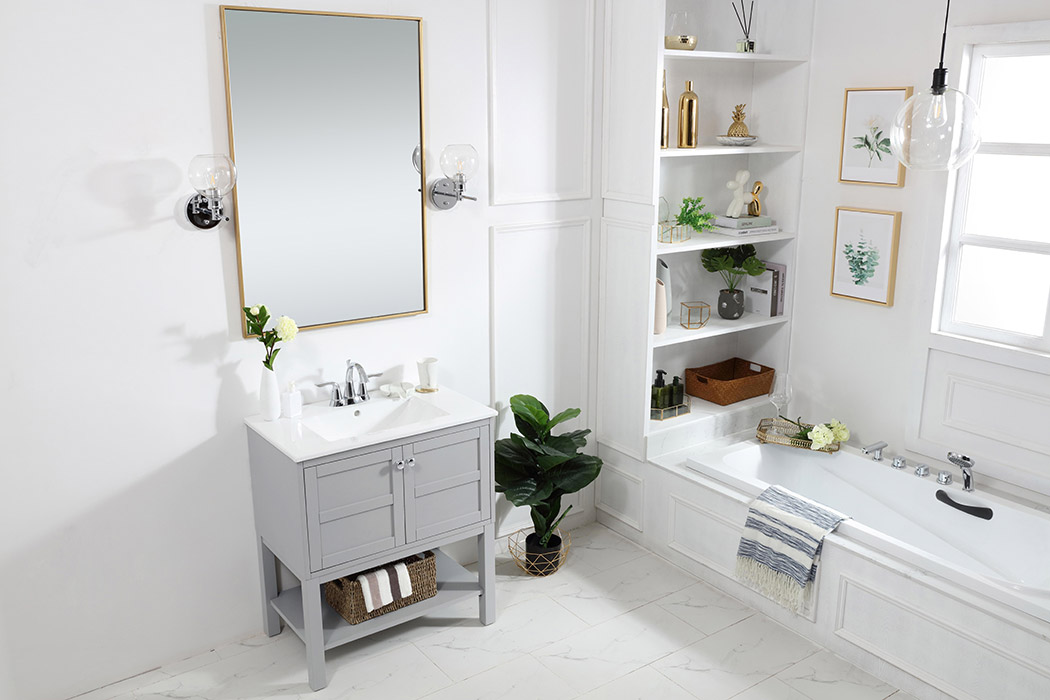 Elegant Bathroom Vanity - Gray, L 30" (VF2530GR)