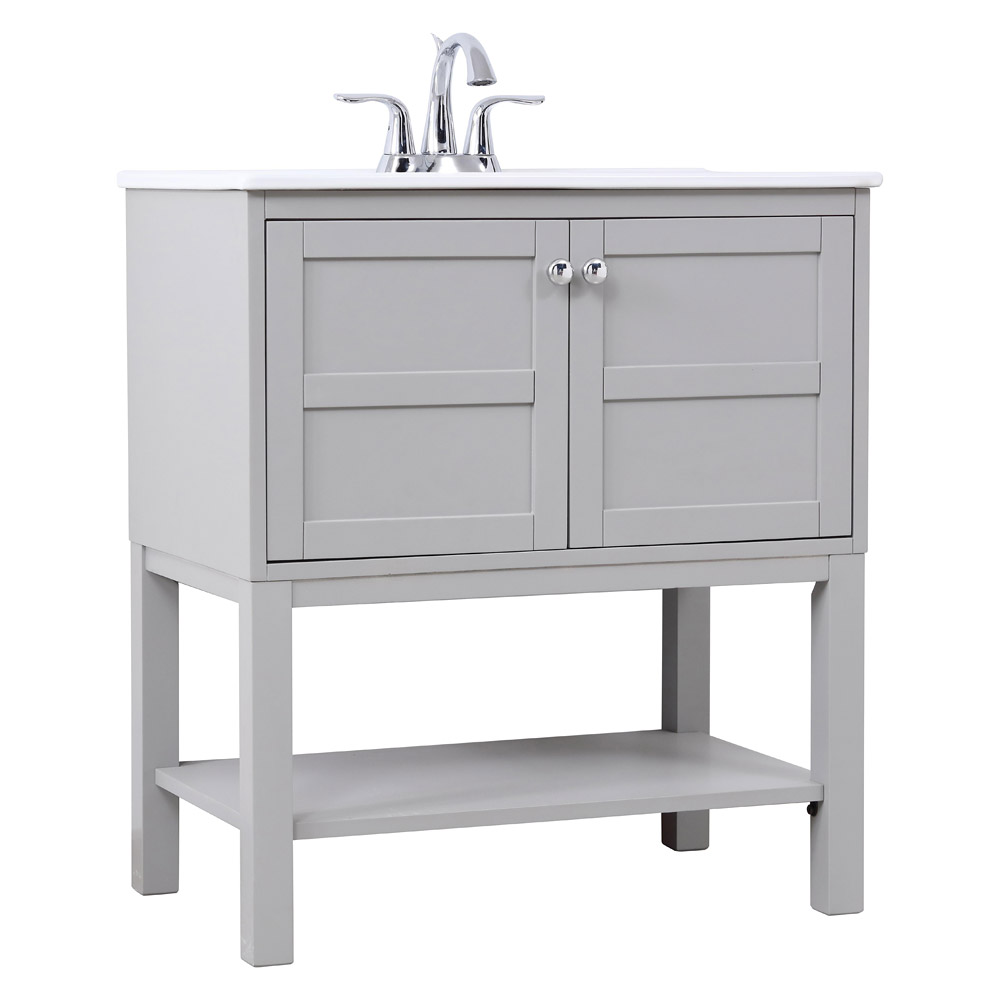 Elegant Bathroom Vanity - Gray, L 30" (VF2530GR)