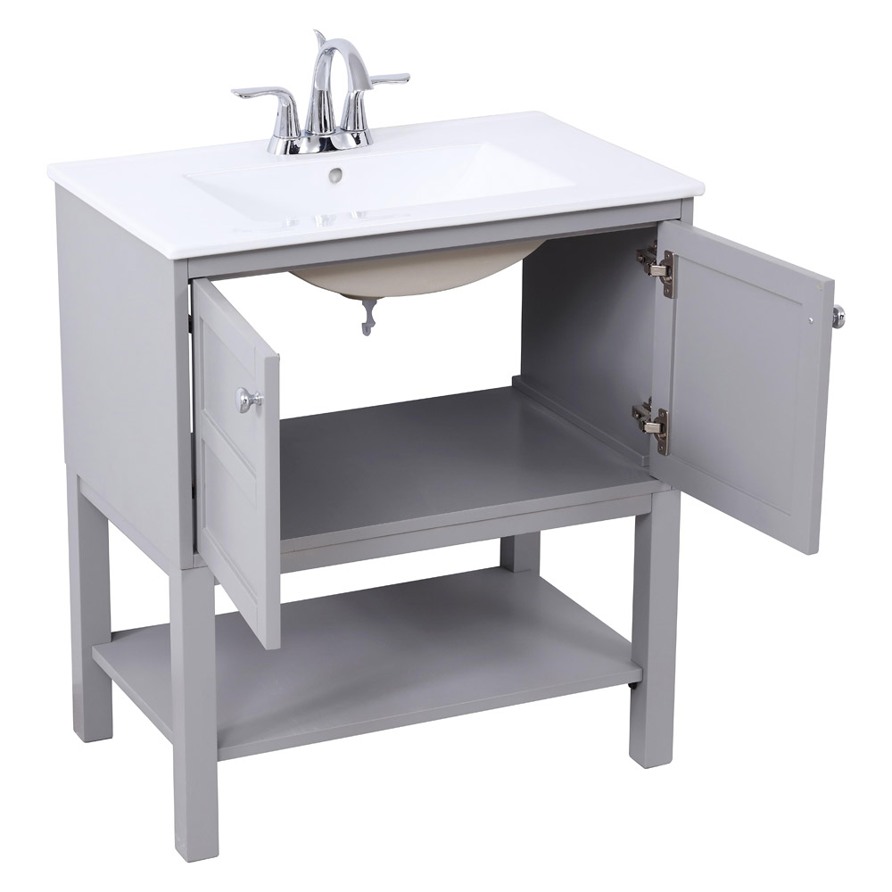 Elegant Bathroom Vanity - Gray, L 30" (VF2530GR)