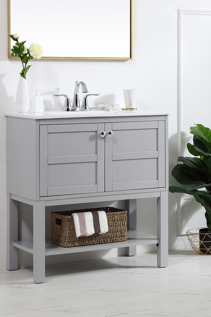 Elegant Bathroom Vanity - Gray, L 30" (VF2530GR)