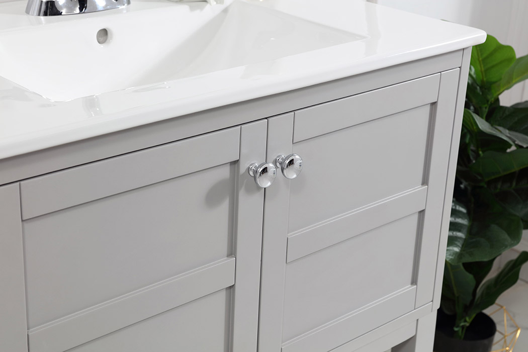 Elegant Bathroom Vanity - Gray, L 30" (VF2530GR)