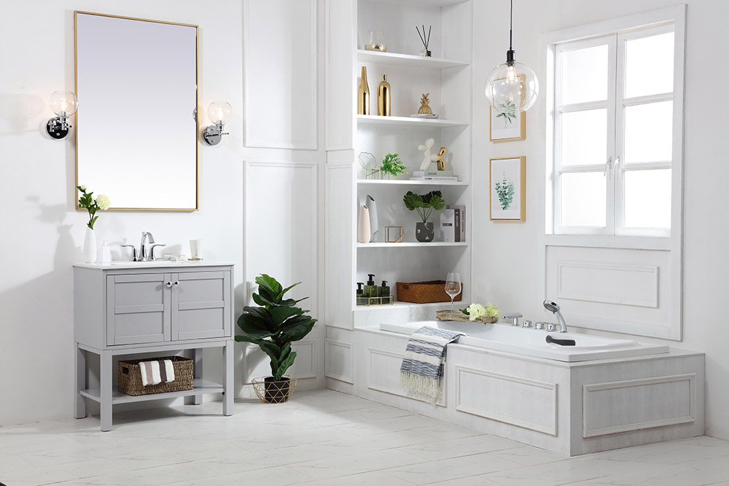 Elegant Bathroom Vanity - Gray, L 30" (VF2530GR)