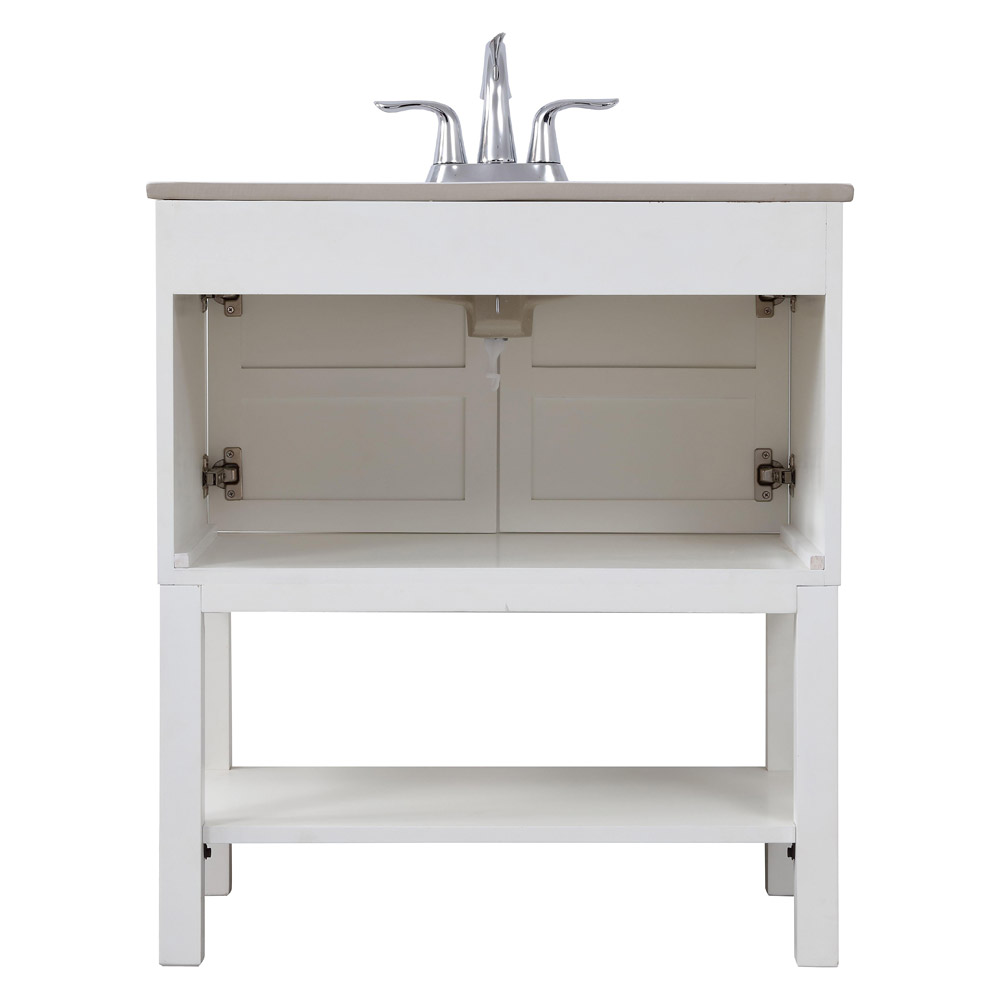 Elegant Bathroom Vanity - White, L 30" (VF2530WH)