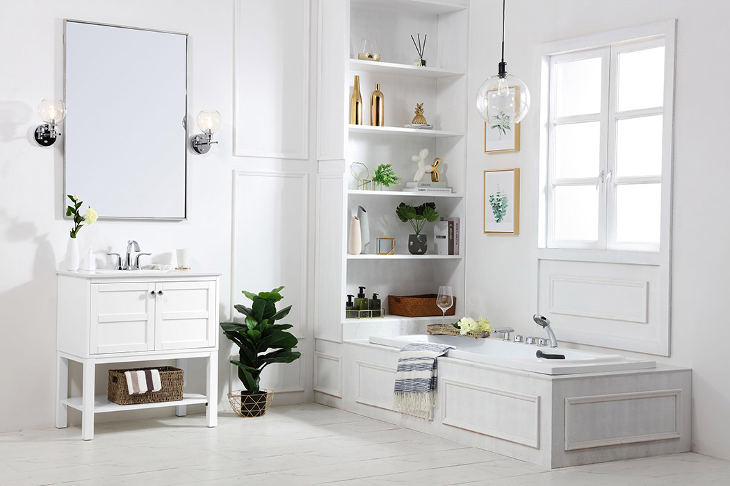 Elegant Bathroom Vanity - White, L 30" (VF2530WH)