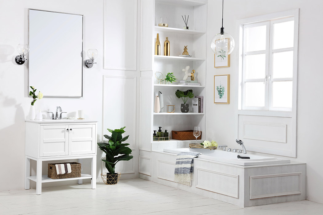 Elegant Bathroom Vanity - White, L 30" (VF2530WH)