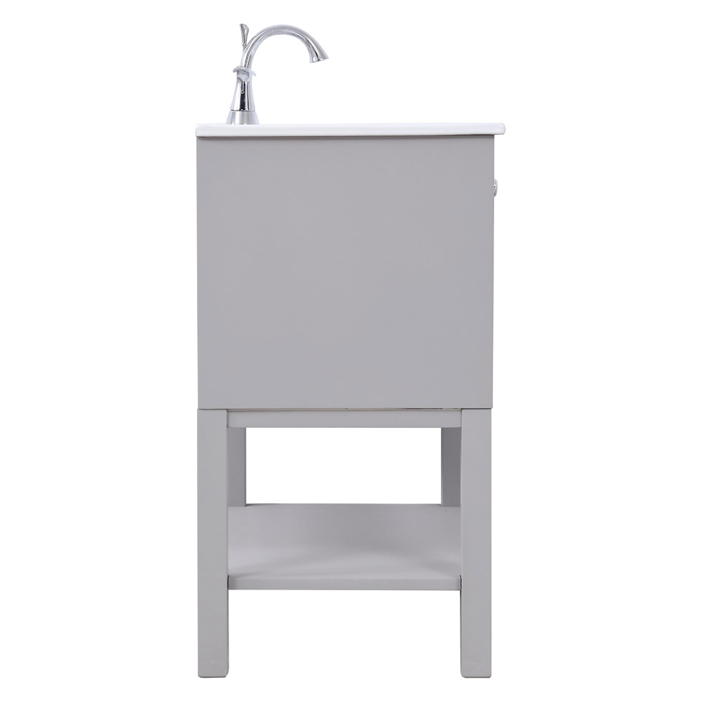 Elegant Bathroom Vanity - Gray/Mirror, L 30" (VF26MRGR)