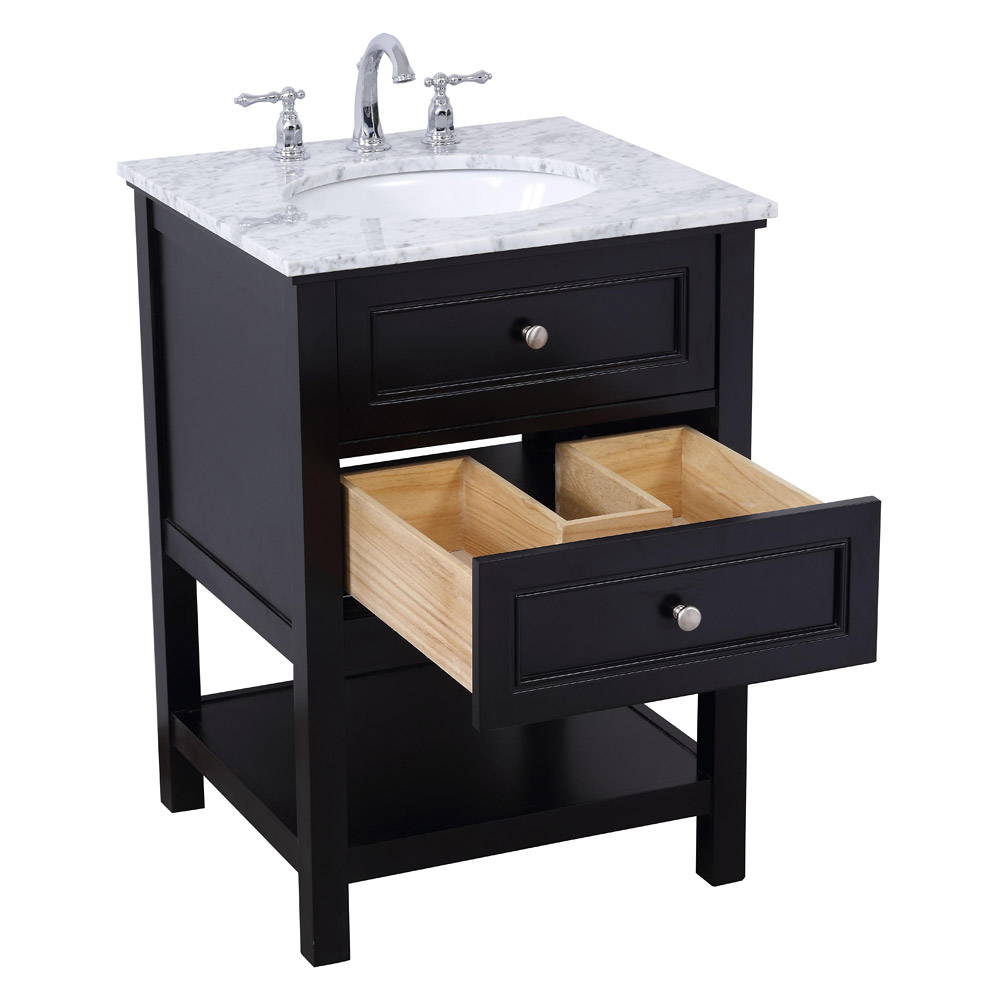 Elegant Bathroom Vanity - Black (VF27024BK)