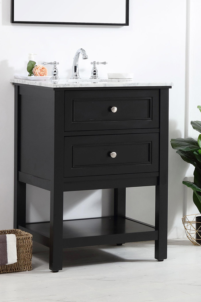 Elegant Bathroom Vanity - Black (VF27024BK)