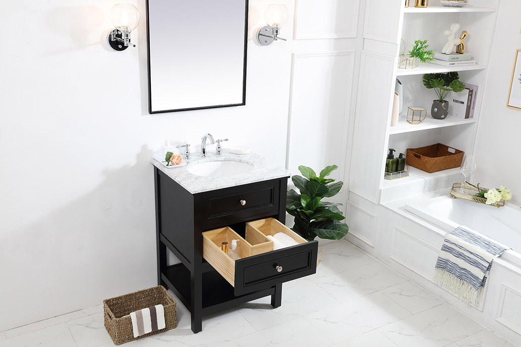 Elegant Bathroom Vanity - Black (VF27024BK)