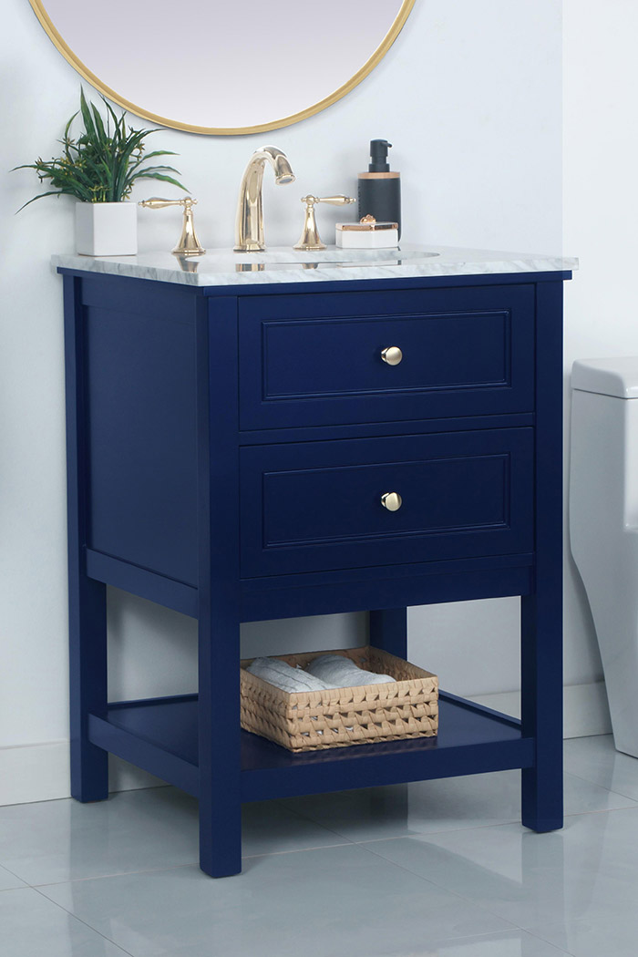 Elegant Bathroom Vanity - Blue (VF27024BL)