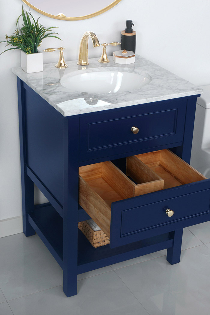 Elegant Bathroom Vanity - Blue (VF27024BL)