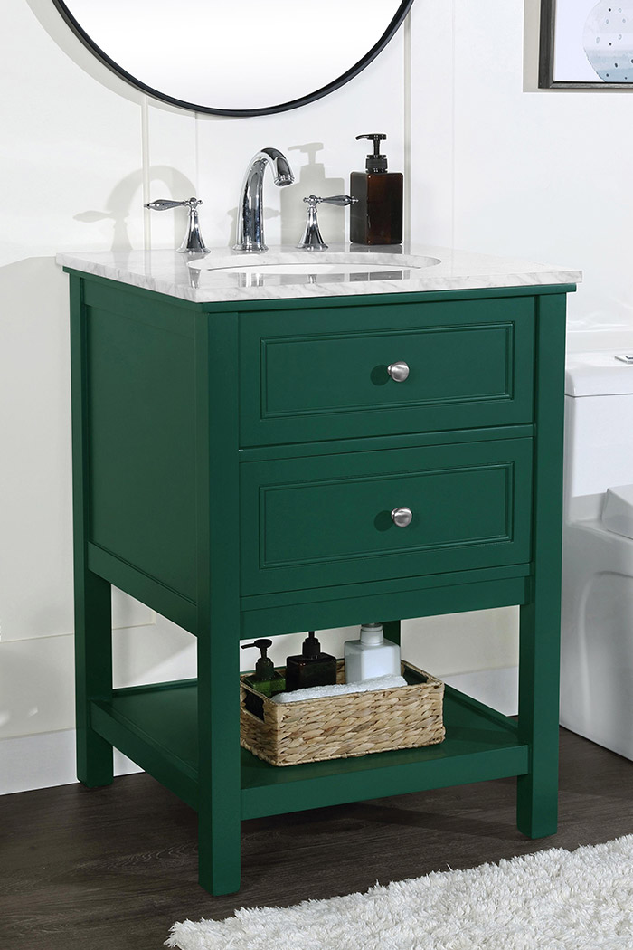 Elegant Bathroom Vanity - Green (VF27024GN)