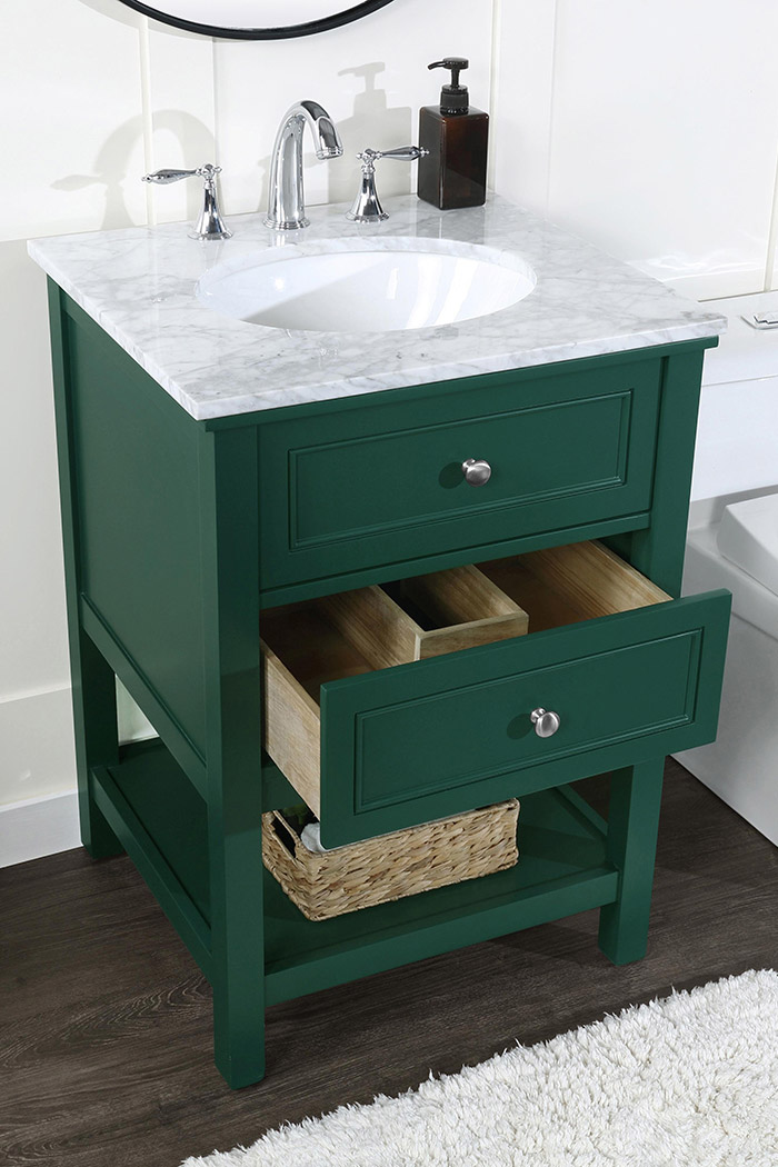 Elegant Bathroom Vanity - Green (VF27024GN)