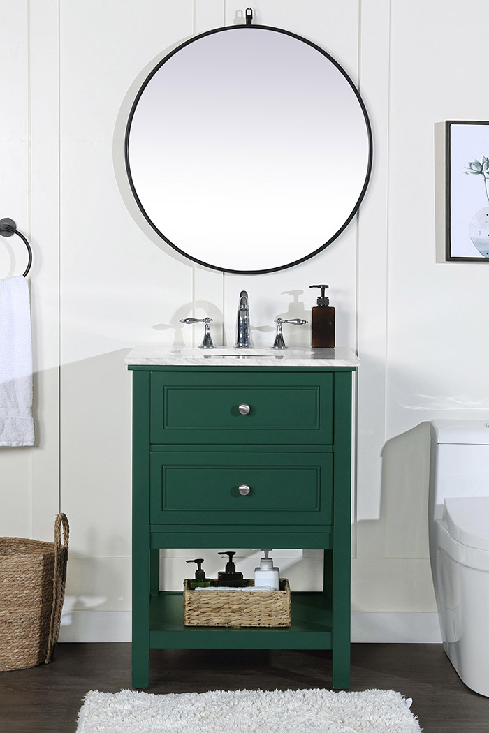 Elegant Bathroom Vanity - Green (VF27024GN)