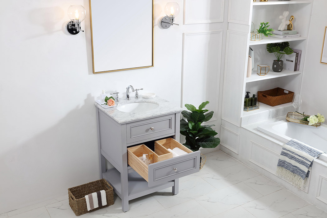 Elegant Bathroom Vanity - Gray (VF27024GR)