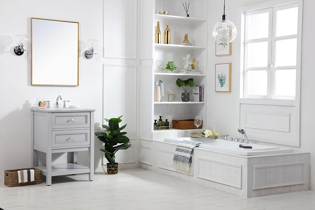 Elegant Bathroom Vanity - Gray (VF27024GR)