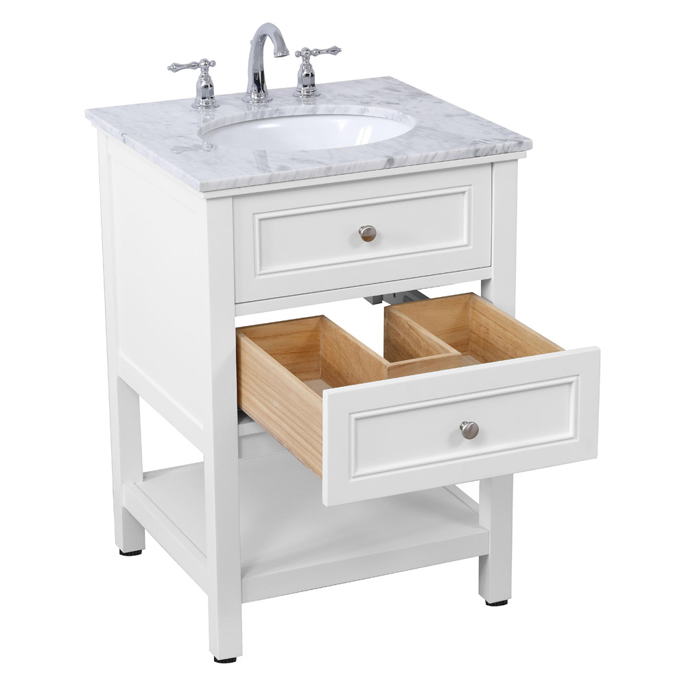 Elegant Bathroom Vanity - White (VF27024WH)