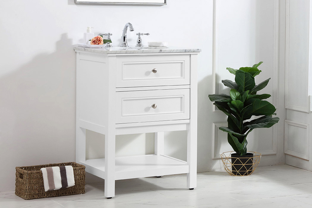 Elegant Bathroom Vanity - White (VF27024WH)