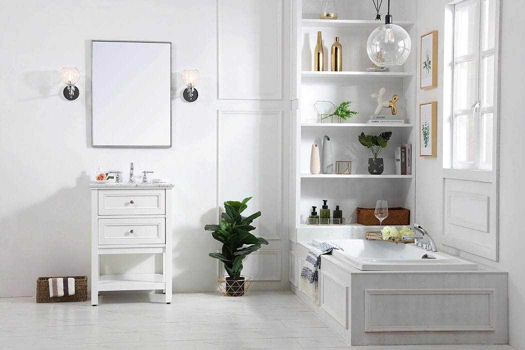 Elegant Bathroom Vanity - White (VF27024WH)