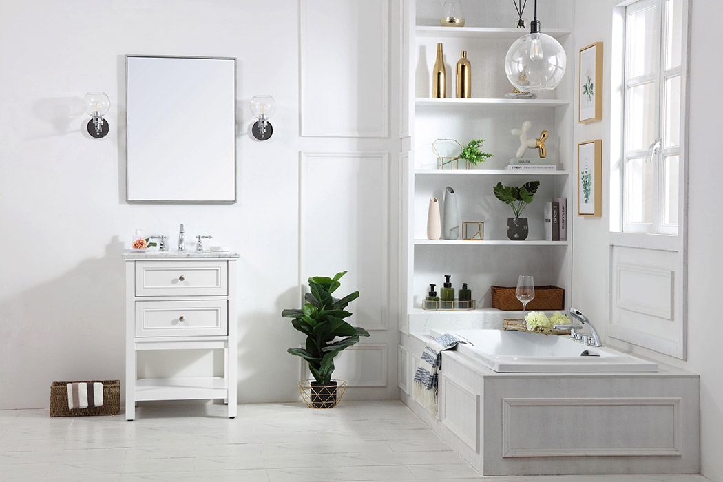 Elegant Bathroom Vanity - White (VF27024WH)