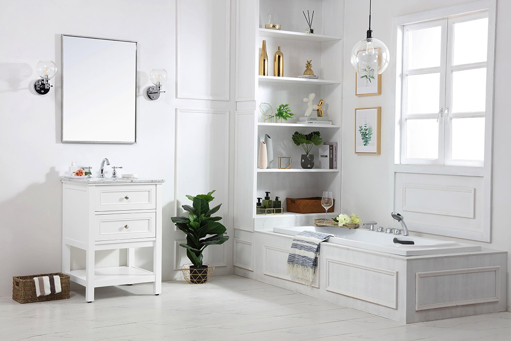 Elegant Bathroom Vanity - White (VF27024WH)