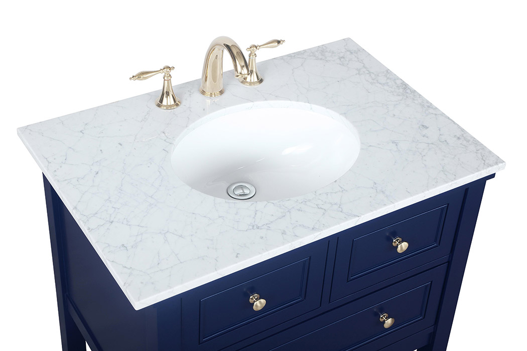 Elegant Bathroom Vanity - Blue, L 30" (VF27030BL)