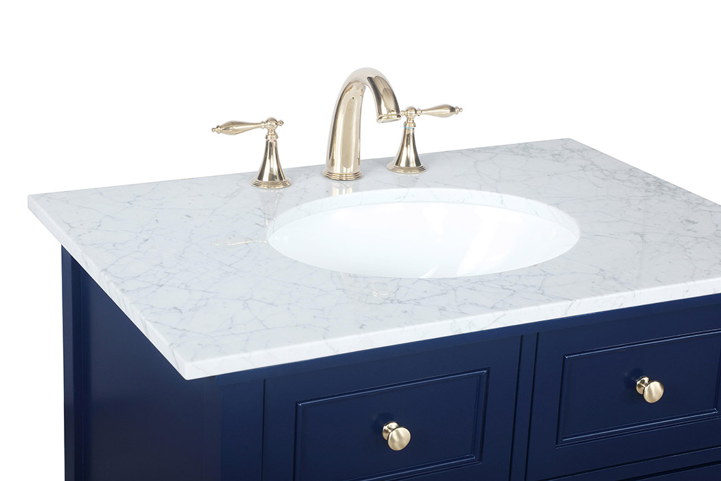 Elegant Bathroom Vanity - Blue, L 30" (VF27030BL)