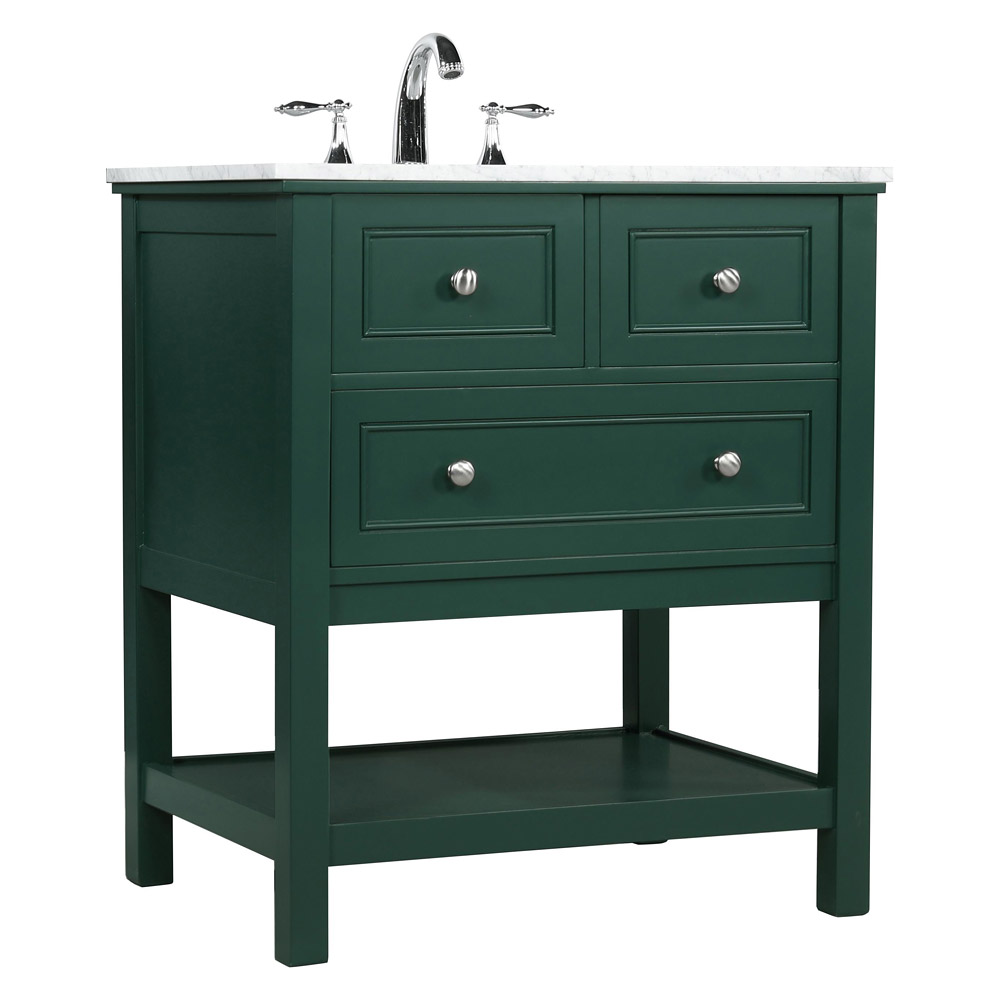 Elegant Bathroom Vanity - Green, L 30" (VF27030GN)