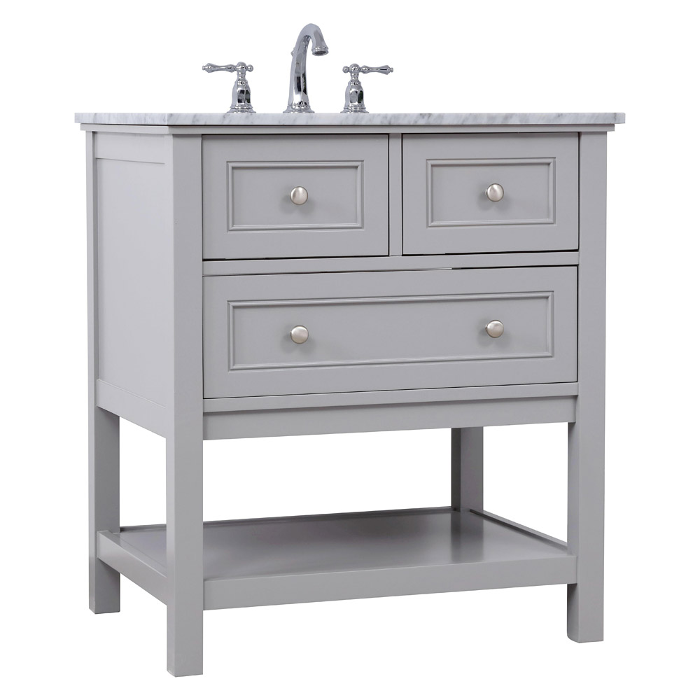 Elegant Bathroom Vanity - Gray, L 30" (VF27030GR)