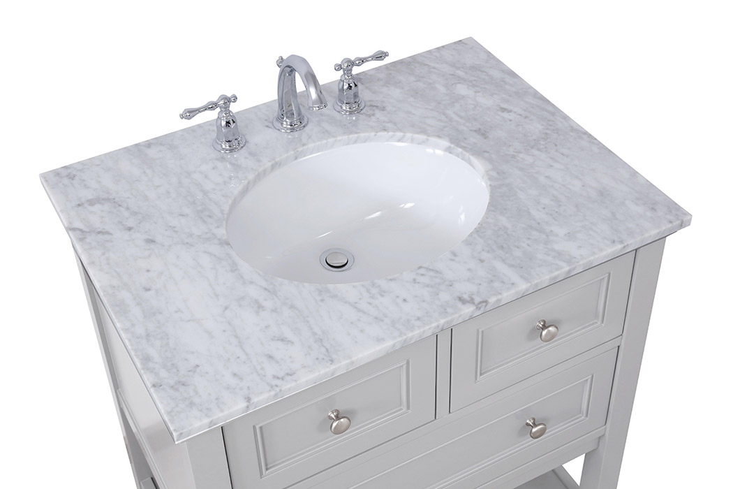 Elegant Bathroom Vanity - Gray, L 30" (VF27030GR)