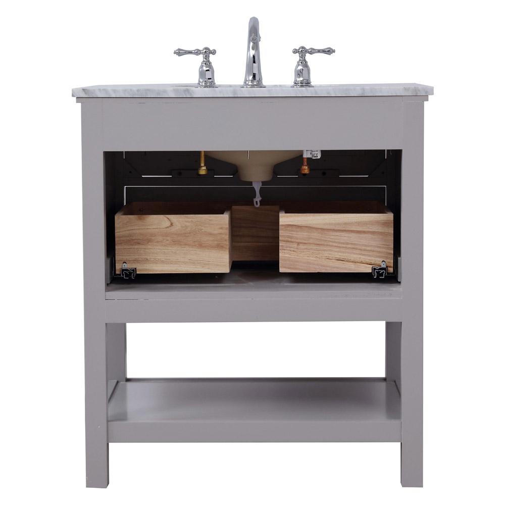 Elegant Bathroom Vanity - Gray, L 30" (VF27030GR)