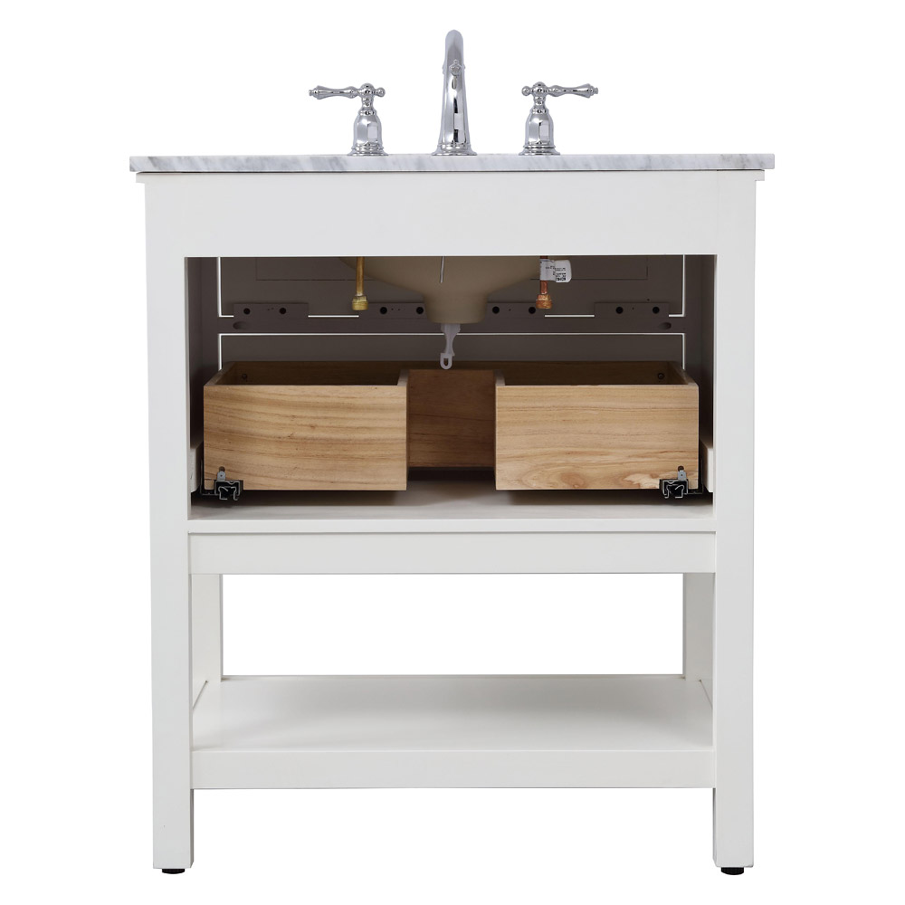 Elegant Bathroom Vanity - White, L 30" (VF27030WH)