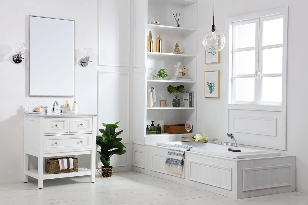 Elegant Bathroom Vanity - White, L 30" (VF27030WH)