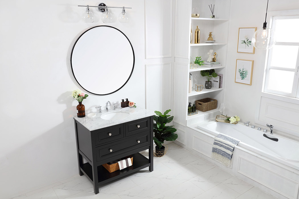 Elegant Bathroom Vanity - Black, L 36" (VF27036BK)