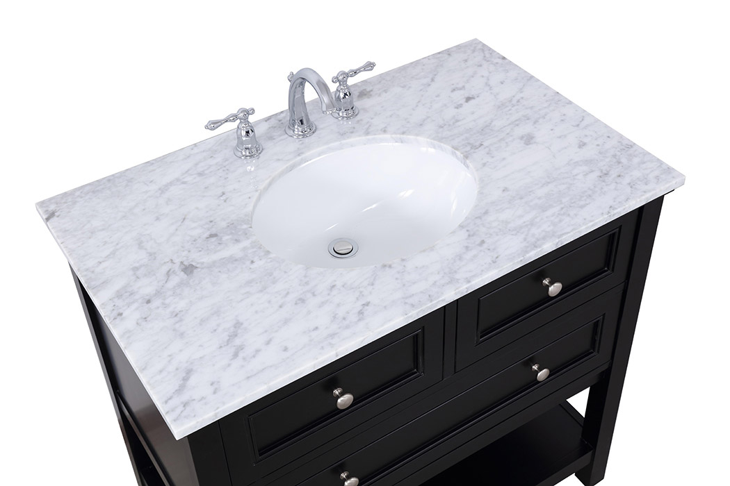 Elegant Bathroom Vanity - Black, L 36" (VF27036BK)